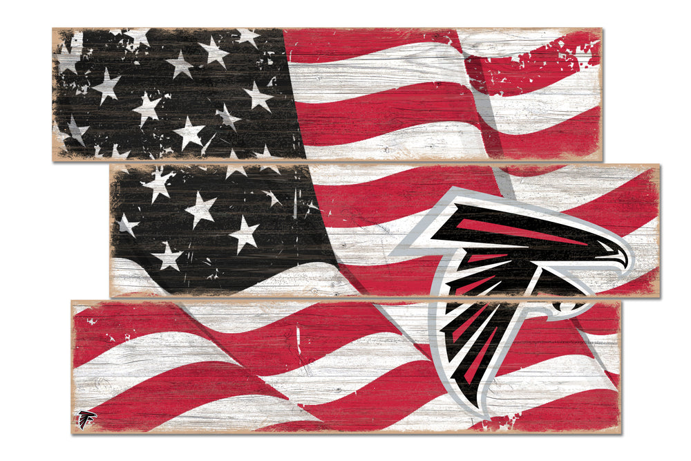 Wholesale NFL1028-Flag 3 Plank (Todd's Resize) / N1028-Atlanta Falcons