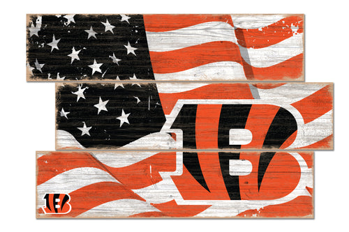 Wholesale NFL1028-Flag 3 Plank (Todd's Resize) / N1028-Cincinnati Bengals