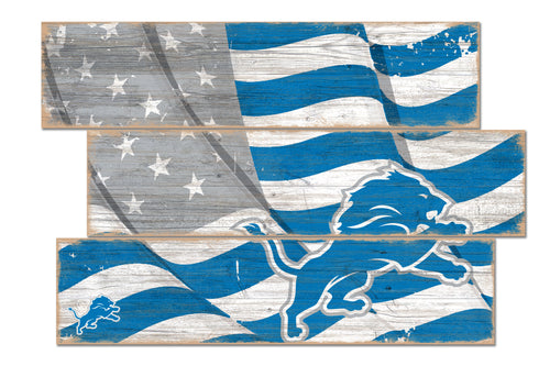 Wholesale NFL1028-Flag 3 Plank (Todd's Resize) / N1028-Detroit Lions
