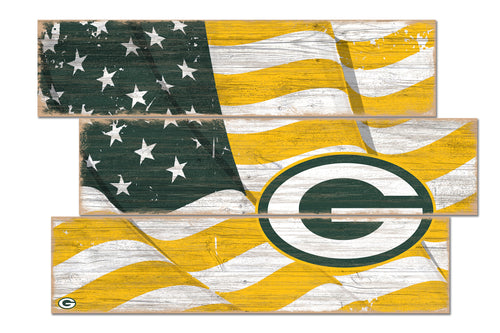 Wholesale NFL1028-Flag 3 Plank / N1028-Green Bay Packers