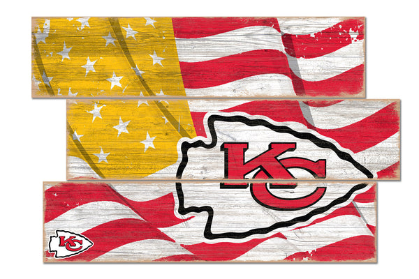 Wholesale NFL1028-Flag 3 Plank / N1028-Kansas City Chiefs