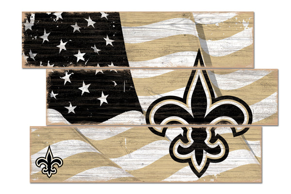 Wholesale NFL1028-Flag 3 Plank (Todd's Resize) / N1028-New Orleans Saints