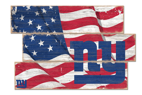 Wholesale NFL1028-Flag 3 Plank (Todd's Resize) / N1028-New York Giants