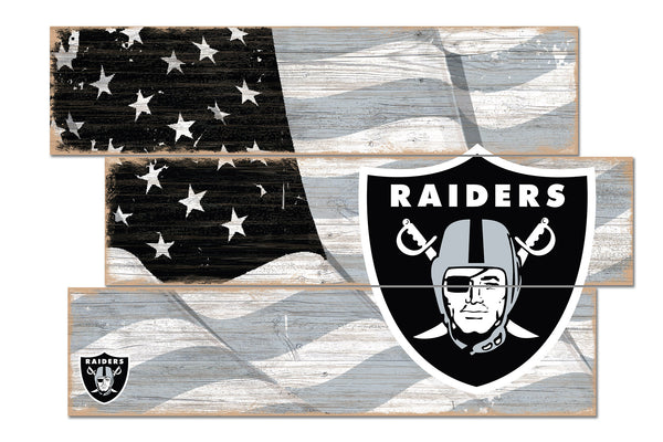 Wholesale NFL1028-Flag 3 Plank / N1028-Oakland Raiders