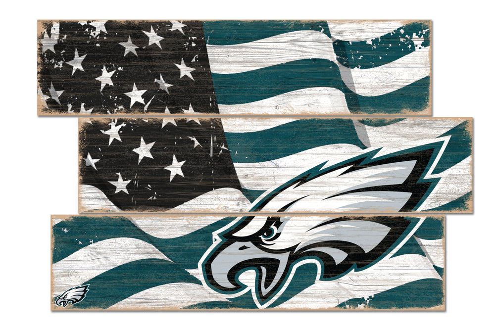 Wholesale NFL1028-Flag 3 Plank (Todd's Resize) / N1028-Philadelphia Eagles