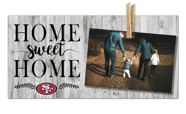 Wholesale NFL1030-Home Sweet Home Clothespin 6x12 / N1030-San Francisco 49ers