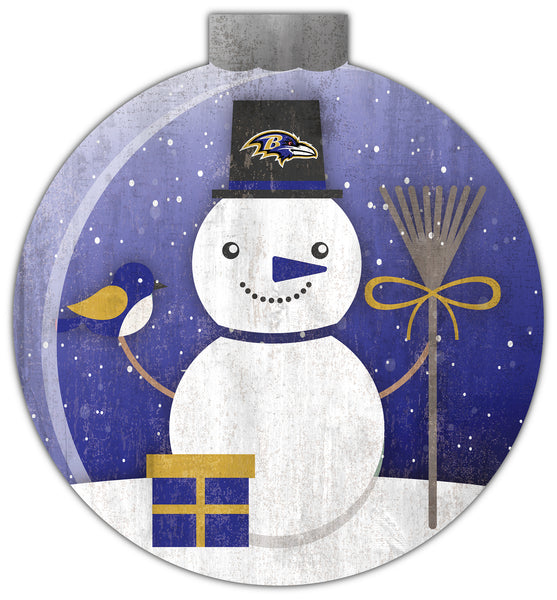 Wholesale NFL1031-Snowglobe 12 in wall art / N1031-Baltimore Ravens