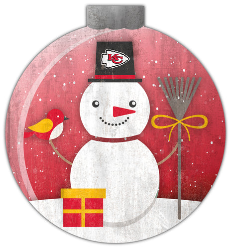 Wholesale NFL1031-Snowglobe 12 in wall art / N1031-Kansas City Chiefs