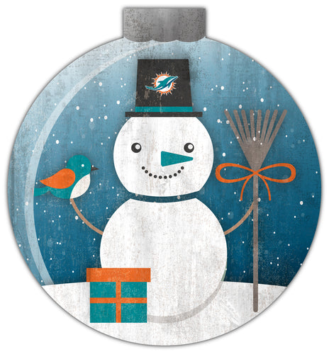 Wholesale NFL1031-Snowglobe 12 in wall art / N1031-Miami Dolphins