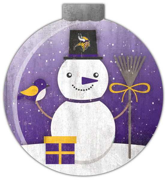 Wholesale NFL1031-Snowglobe 12 in wall art / N1031-Minnesota Vikings
