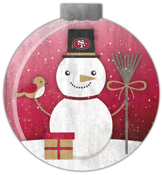 Wholesale NFL1031-Snowglobe 12 in wall art / N1031-San Francisco 49ers