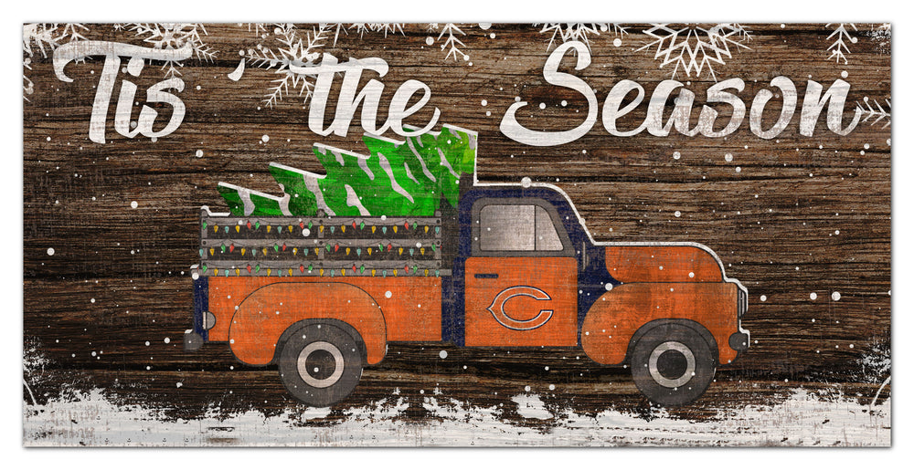 Wholesale NFL1032-Tis the Season Truck 6x12 / N1032-Chicago Bears