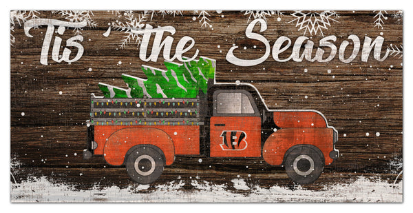 Wholesale NFL1032-Tis the Season Truck 6x12 / N1032-Cincinnati Bengals