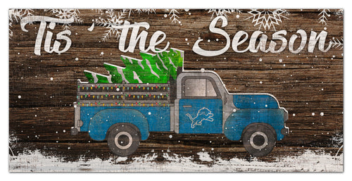 Wholesale NFL1032-Tis the Season Truck 6x12 / N1032-Detroit Lions