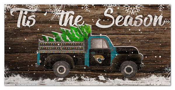 Wholesale NFL1032-Tis the Season Truck 6x12 / N1032-Jacksonville Jaguars