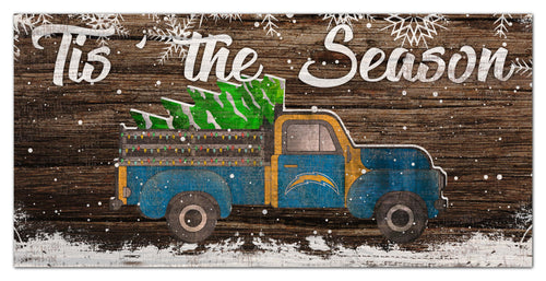 Wholesale NFL1032-Tis the Season Truck 6x12 / N1032-Los Angeles Chargers