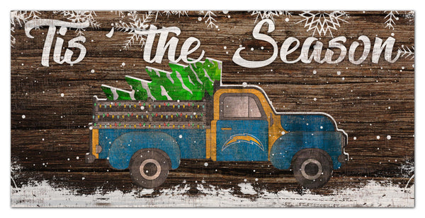 Wholesale NFL1032-Tis the Season Truck 6x12 / N1032-Los Angeles Chargers