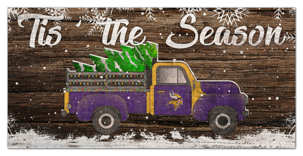 Wholesale NFL1032-Tis the Season Truck 6x12 / N1032-Minnesota Vikings