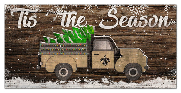 Wholesale NFL1032-Tis the Season Truck 6x12 / N1032-New Orleans Saints