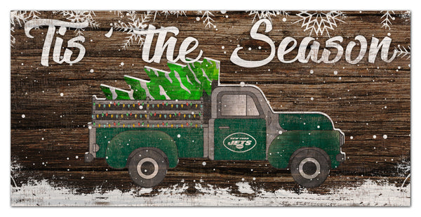 Wholesale NFL1032-Tis the Season Truck 6x12 / N1032-New York Jets
