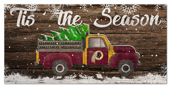 Wholesale NFL1032-Tis the Season Truck 6x12 / N1032-Washington Redskins