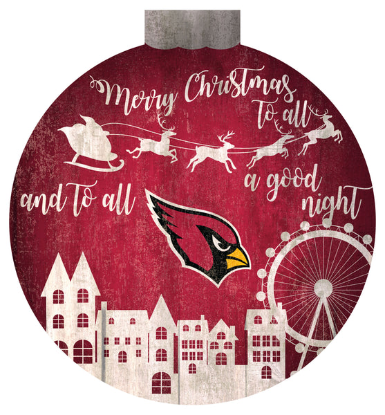 Wholesale NFL1033-Christmas Village 12in Wall Art / N1033-Arizona Cardinals