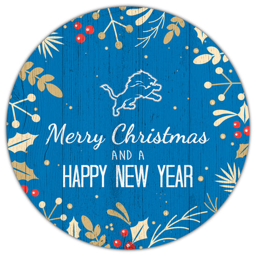 Wholesale NFL1049-Merry Christmas 12in Circle / N1049-Detroit Lions