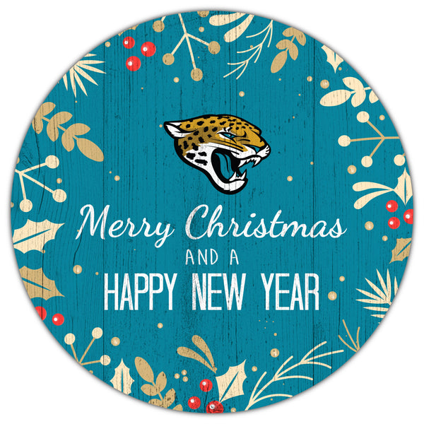 Wholesale NFL1049-Merry Christmas 12in Circle / N1049-Jacksonville Jaguars