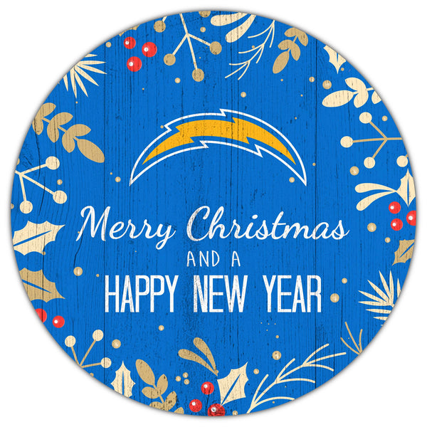 Wholesale NFL1049-Merry Christmas 12in Circle / N1049-Los Angeles Chargers