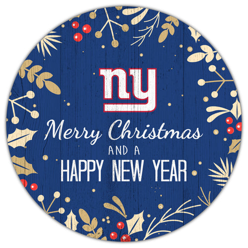 Wholesale NFL1049-Merry Christmas 12in Circle / N1049-New York Giants