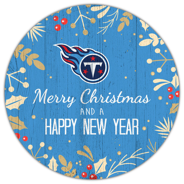 Wholesale NFL1049-Merry Christmas 12in Circle / N1049-Tennessee Titans