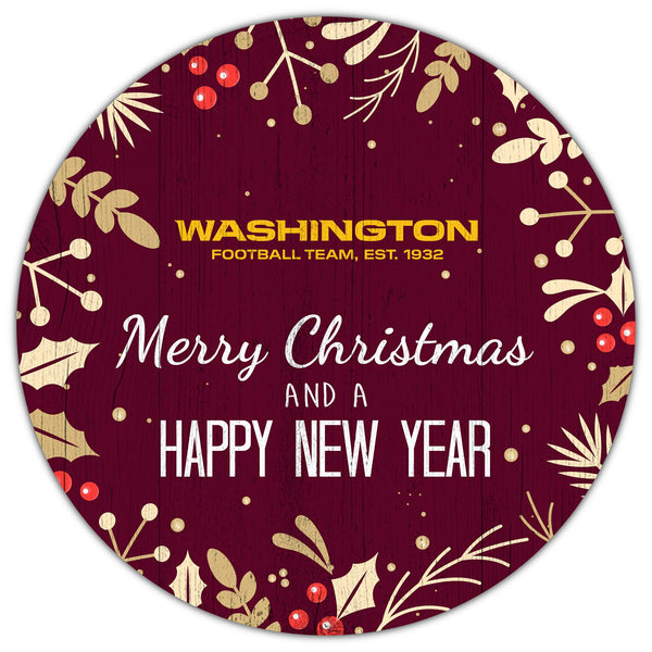 Wholesale NFL1049-Merry Christmas 12in Circle / N1049-Washington Football Team