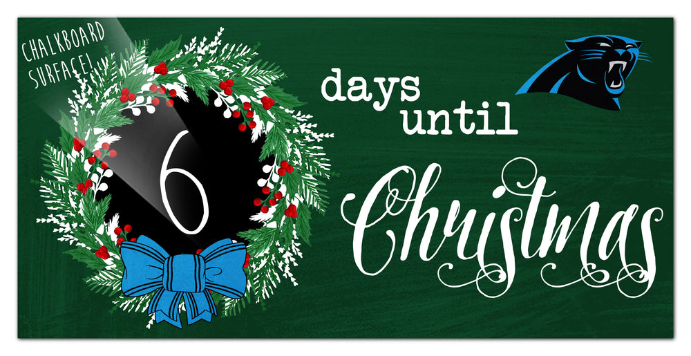 Wholesale NFL1050-Chalk Christmas Countdown 6x12 / N1050-Carolina Panthers