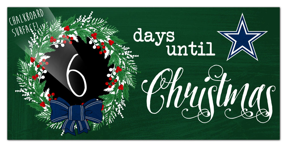 Wholesale NFL1050-Chalk Christmas Countdown 6x12 / N1050-Dallas Cowboys