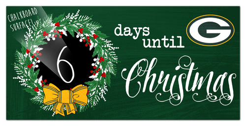 Wholesale NFL1050-Chalk Christmas Countdown 6x12 / N1050-Green Bay Packers