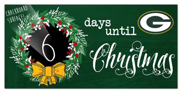 Wholesale NFL1050-Chalk Christmas Countdown 6x12 / N1050-Green Bay Packers