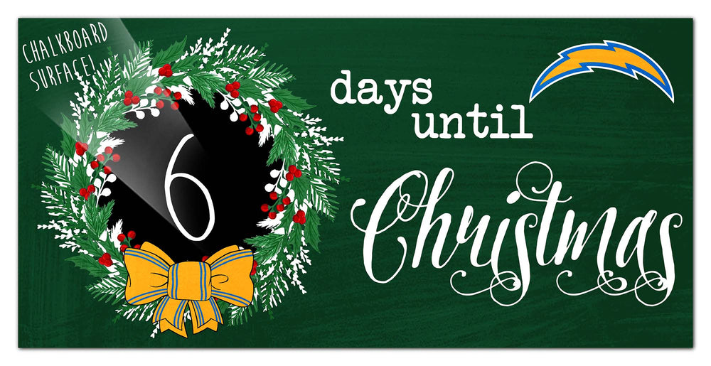 Wholesale NFL1050-Chalk Christmas Countdown 6x12 / N1050-Los Angeles Chargers