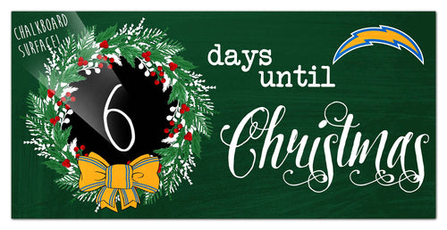 Wholesale NFL1050-Chalk Christmas Countdown 6x12 / N1050-Los Angeles Chargers