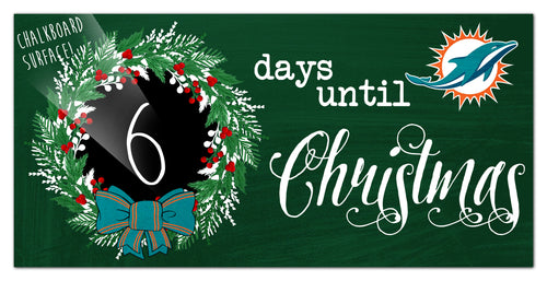 Wholesale NFL1050-Chalk Christmas Countdown 6x12 / N1050-Miami Dolphins