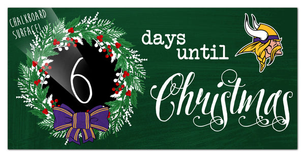 Wholesale NFL1050-Chalk Christmas Countdown 6x12 / N1050-Minnesota Vikings