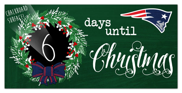 Wholesale NFL1050-Chalk Christmas Countdown 6x12 / N1050-New England Patriots