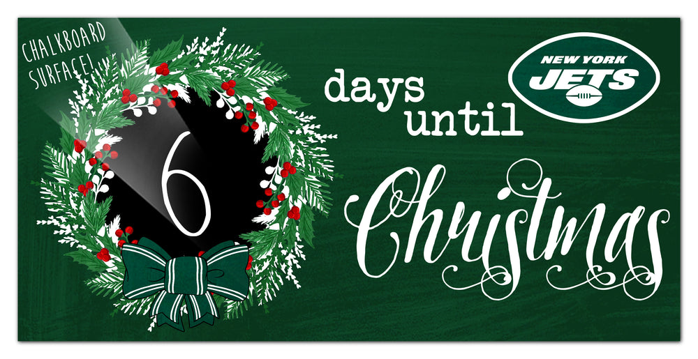 Wholesale NFL1050-Chalk Christmas Countdown 6x12 / N1050-New York Jets