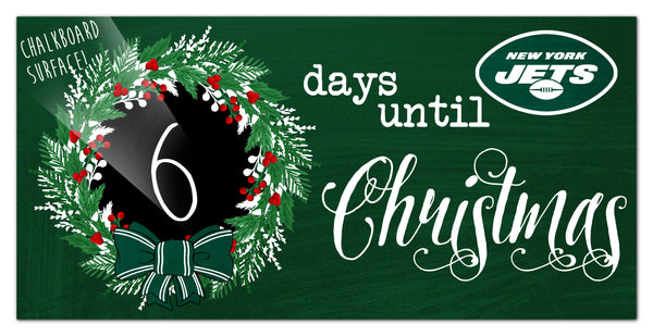 Wholesale NFL1050-Chalk Christmas Countdown 6x12 / N1050-New York Jets