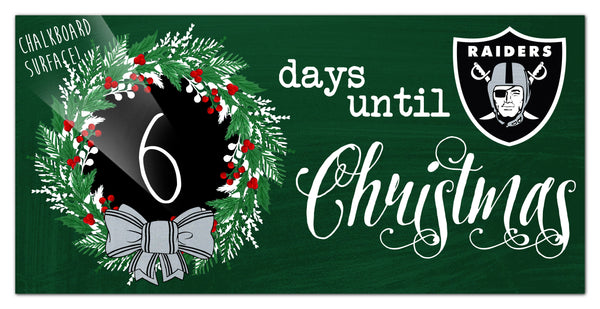 Wholesale NFL1050-Chalk Christmas Countdown 6x12 / N1050-Oakland Raiders