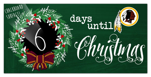 Wholesale NFL1050-Chalk Christmas Countdown 6x12 / N1050-Washington Redskins