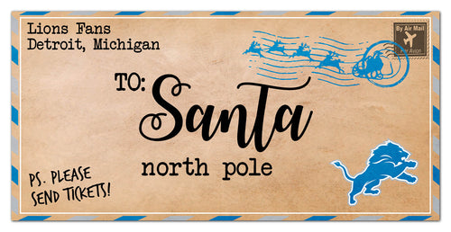 Wholesale NFL1051-To Santa 6x12 / N1051-Detroit Lions