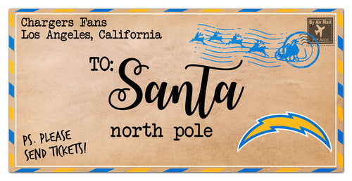 Wholesale NFL1051-To Santa 6x12 / N1051-Los Angeles Chargers