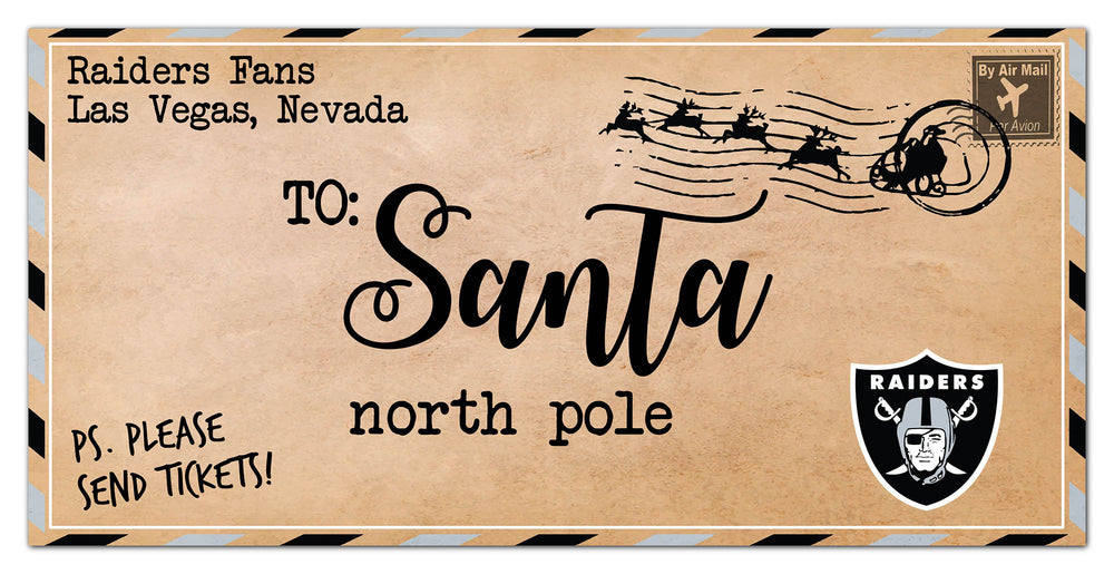 Wholesale NFL1051-To Santa 6x12 / N1051-Las Vegas Raiders