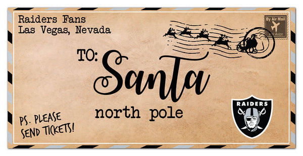 Wholesale NFL1051-To Santa 6x12 / N1051-Las Vegas Raiders