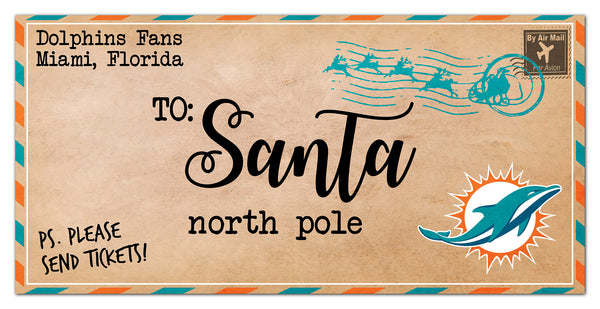 Wholesale NFL1051-To Santa 6x12 / N1051-Miami Dolphins
